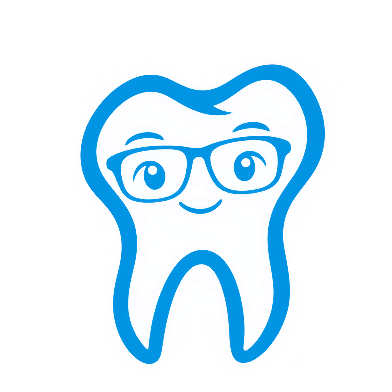 Kothrud Dental Hub mascot: a smiling cartoon tooth wearing glasses
